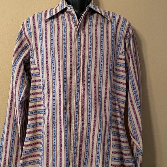 Eric Ross Beverly Hills vintage 70s Multi Color Cool Hippie Shirt Large‌‌‍‍‍‍‍‍‍ - Picture 2 of 8